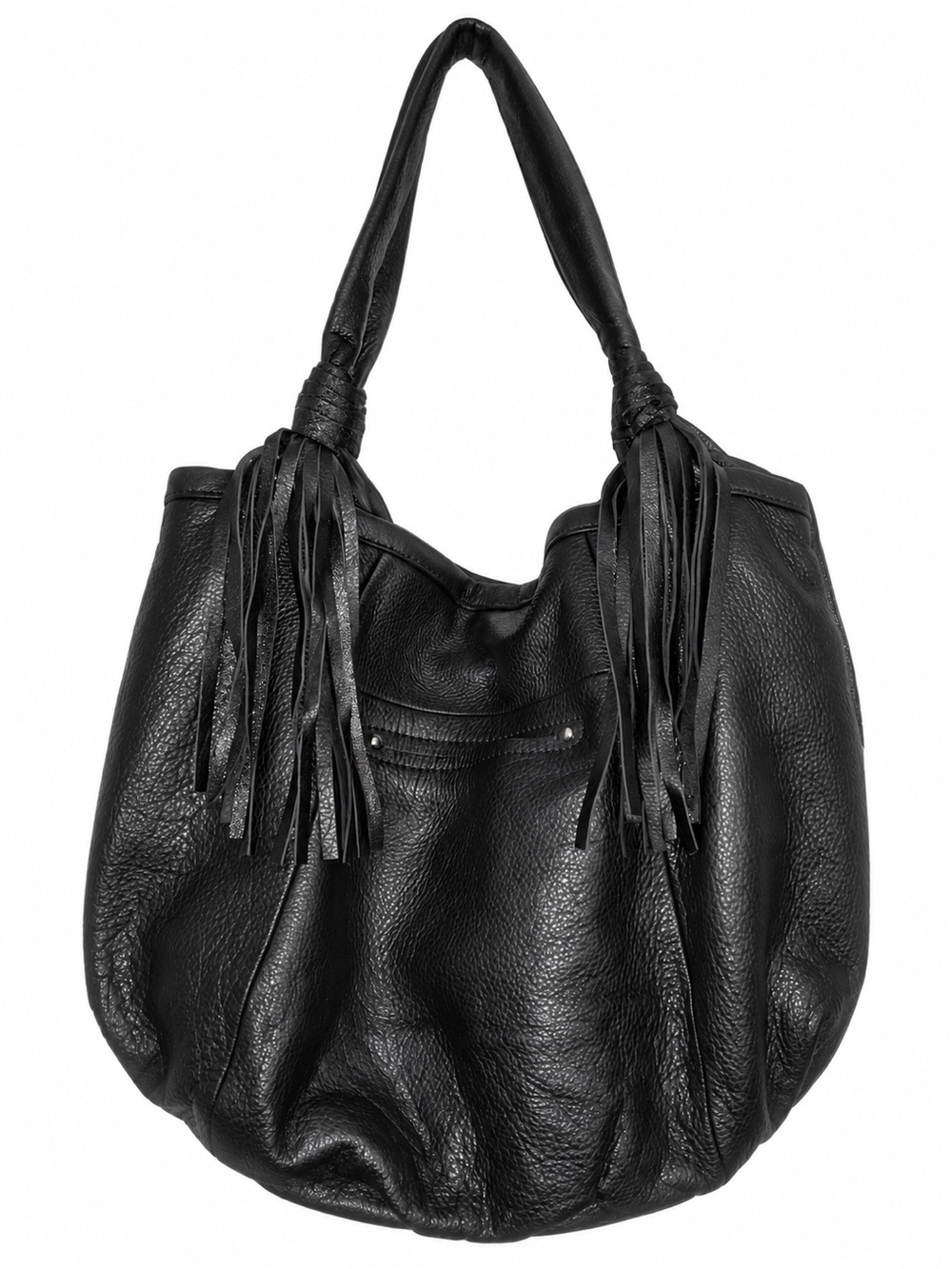 Fringe super soft Leather Shoulder Bag - Black❤️❤️❤️ - Picture 4 of 9